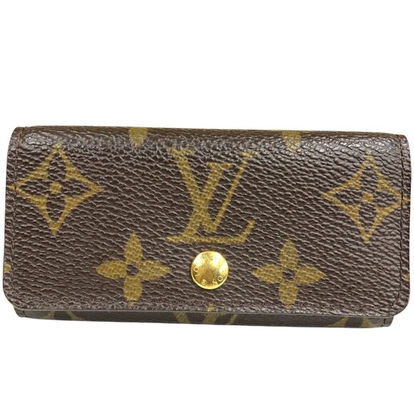 Authentic Louis Auth LoVuitton Multicles 4 Key Case Monogram jp60-120225 - Picture 1 of 16